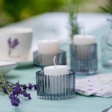 Świecznik szklany TeaLight Gray 4cm RAVI
